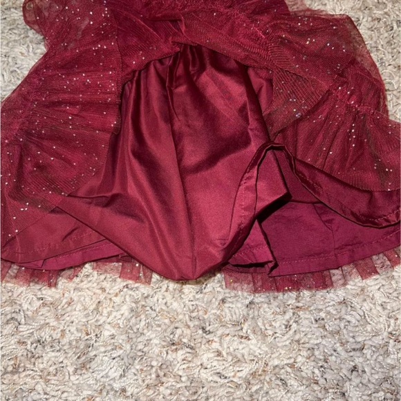 Baby girl fancy 9 month dress with matching bloomers burgundy perfect fall color - Picture 5 of 5